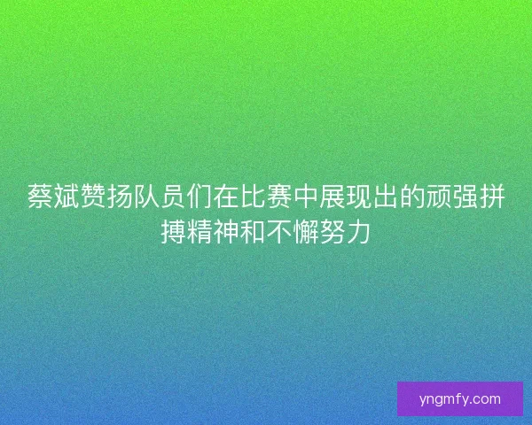 蔡斌赞扬队员们在比赛中展现出的顽强拼搏精神和不懈努力 蔡斌赞扬队员们在比赛中展现出的顽强拼搏精神和不懈努力